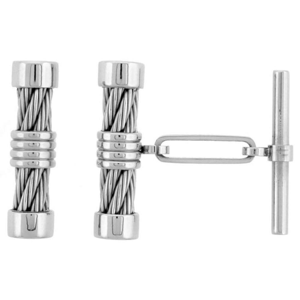 New Stainless Steel Cable Cuff Links, 5/8 inch (16 mm) long